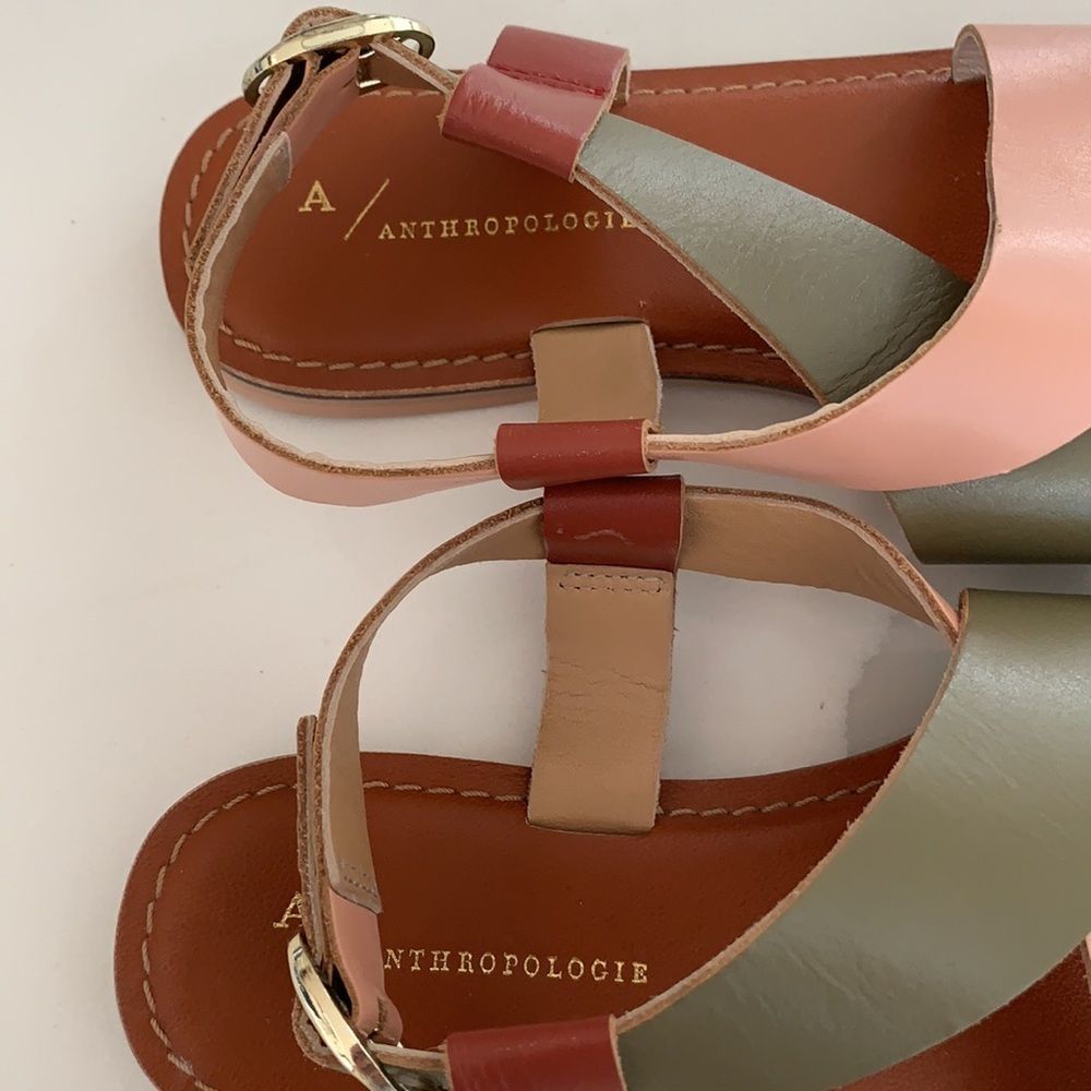 Anthropologie Perdita Toe Loop Sandals Womens Sz 7 - Picture 4 of 9